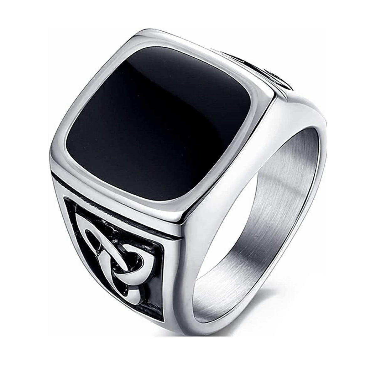 Sort Onyx Signetring | Guld