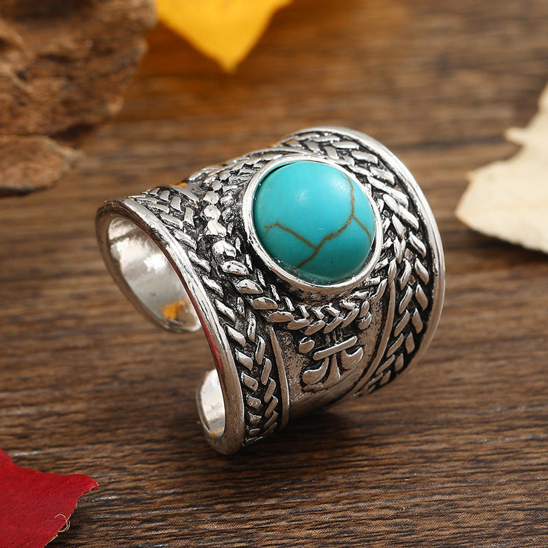 Ravik Stone Åben Ring | Hvidguld
