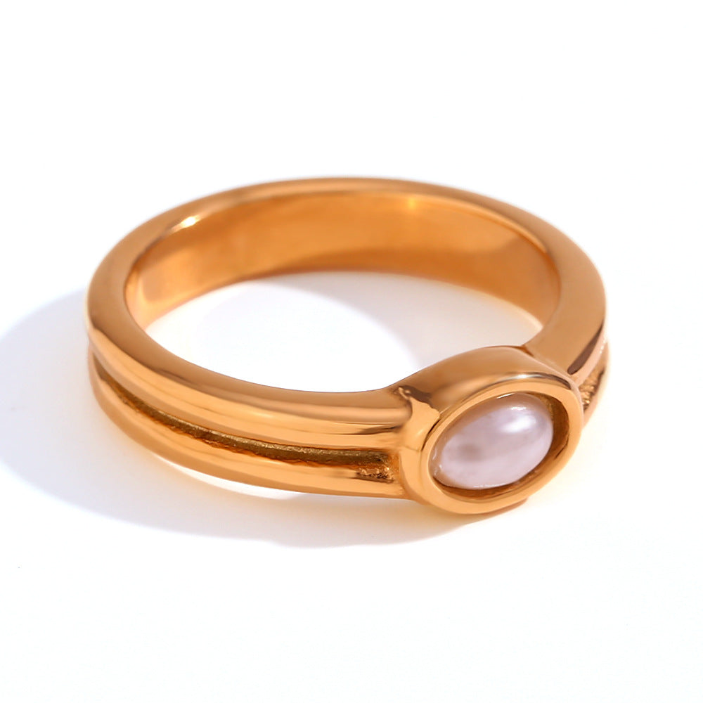 Lunara Perle Ring | Guld