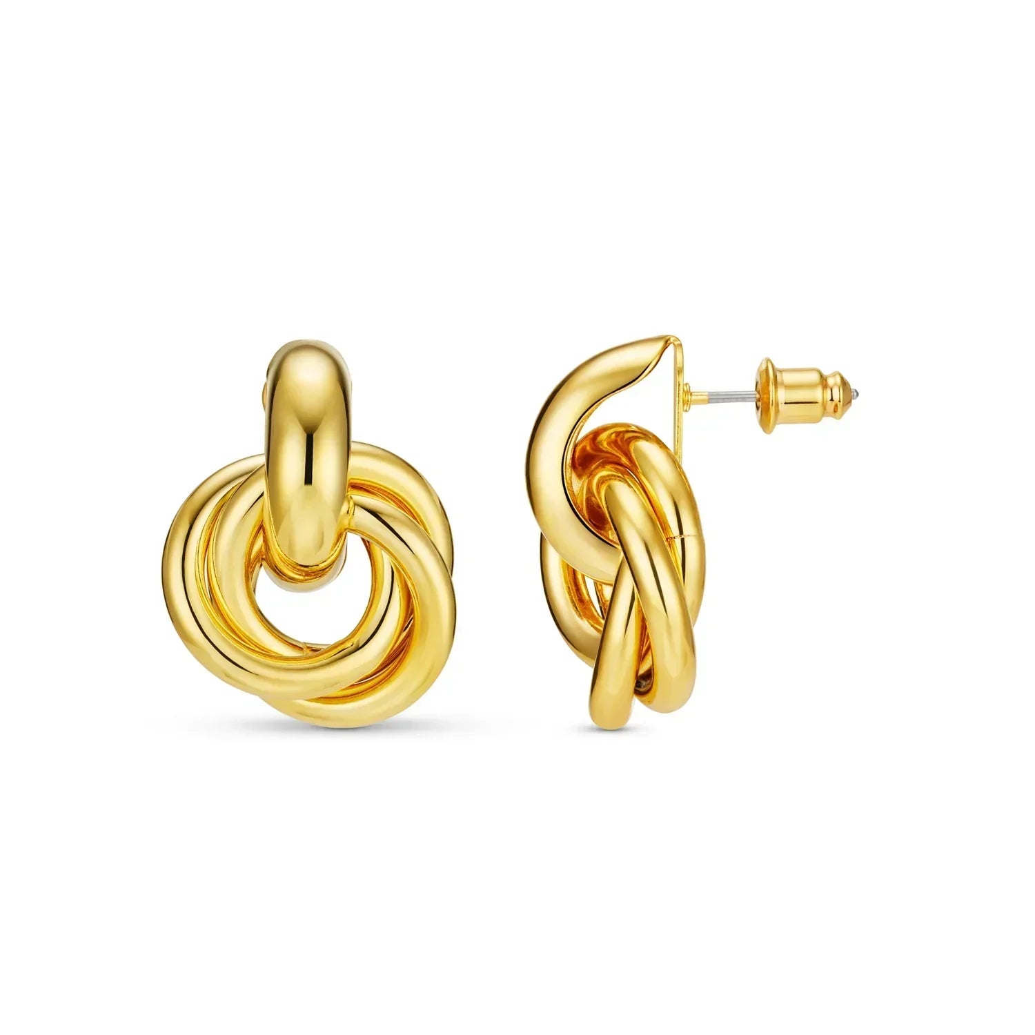 Udsagn Interlocking Øreringe | Guld