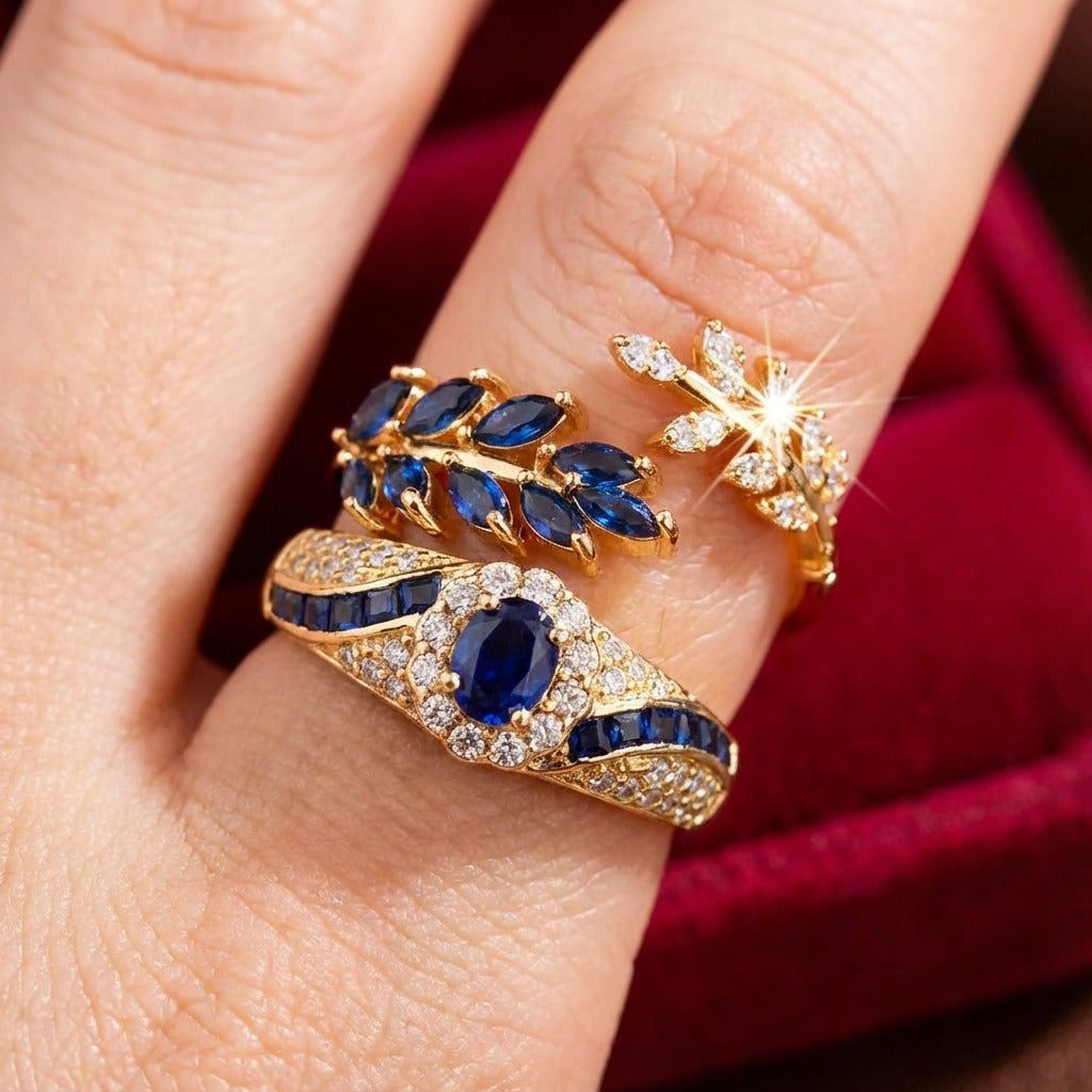 Avelisse Moraziel ringsæt | Guld
