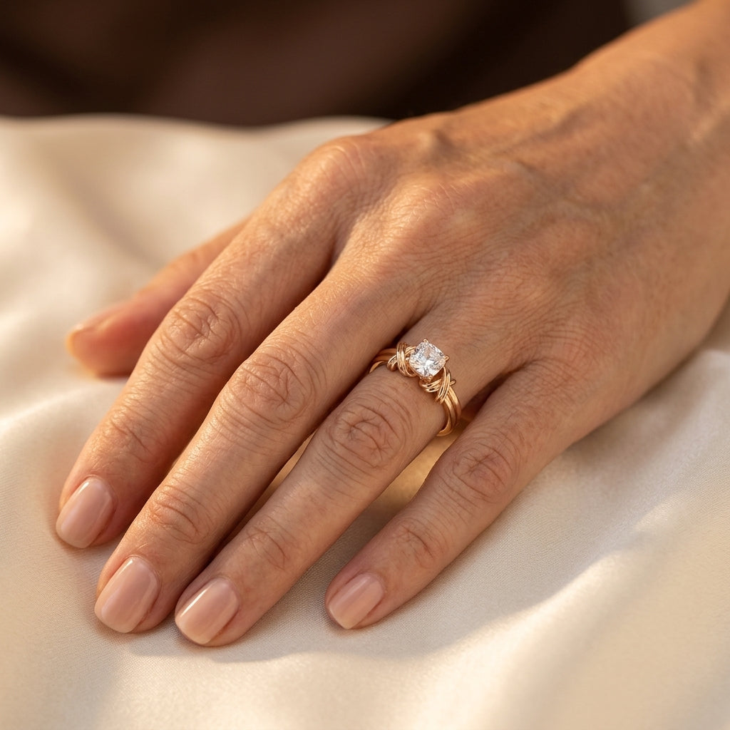 Knotted Band Statement Ring | Guld