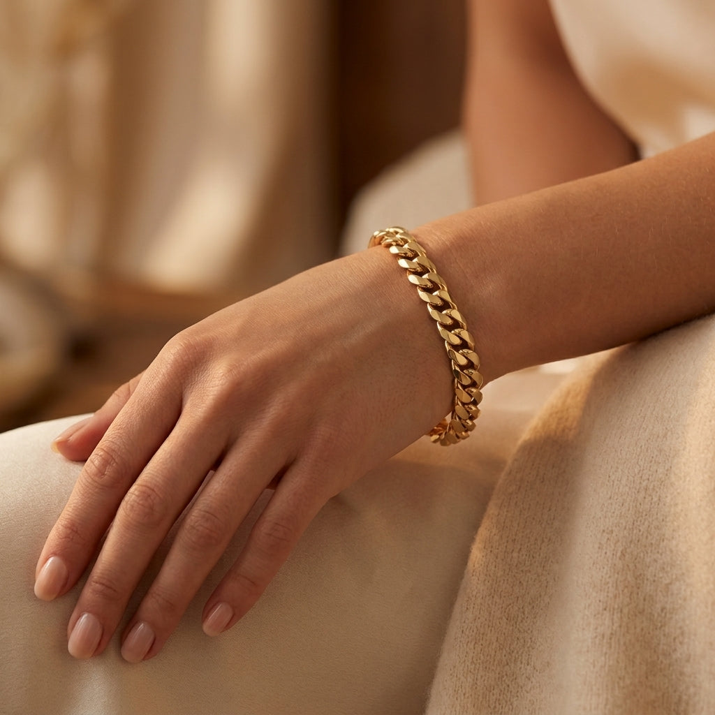Ejendom Cuban Armbånd | Guld