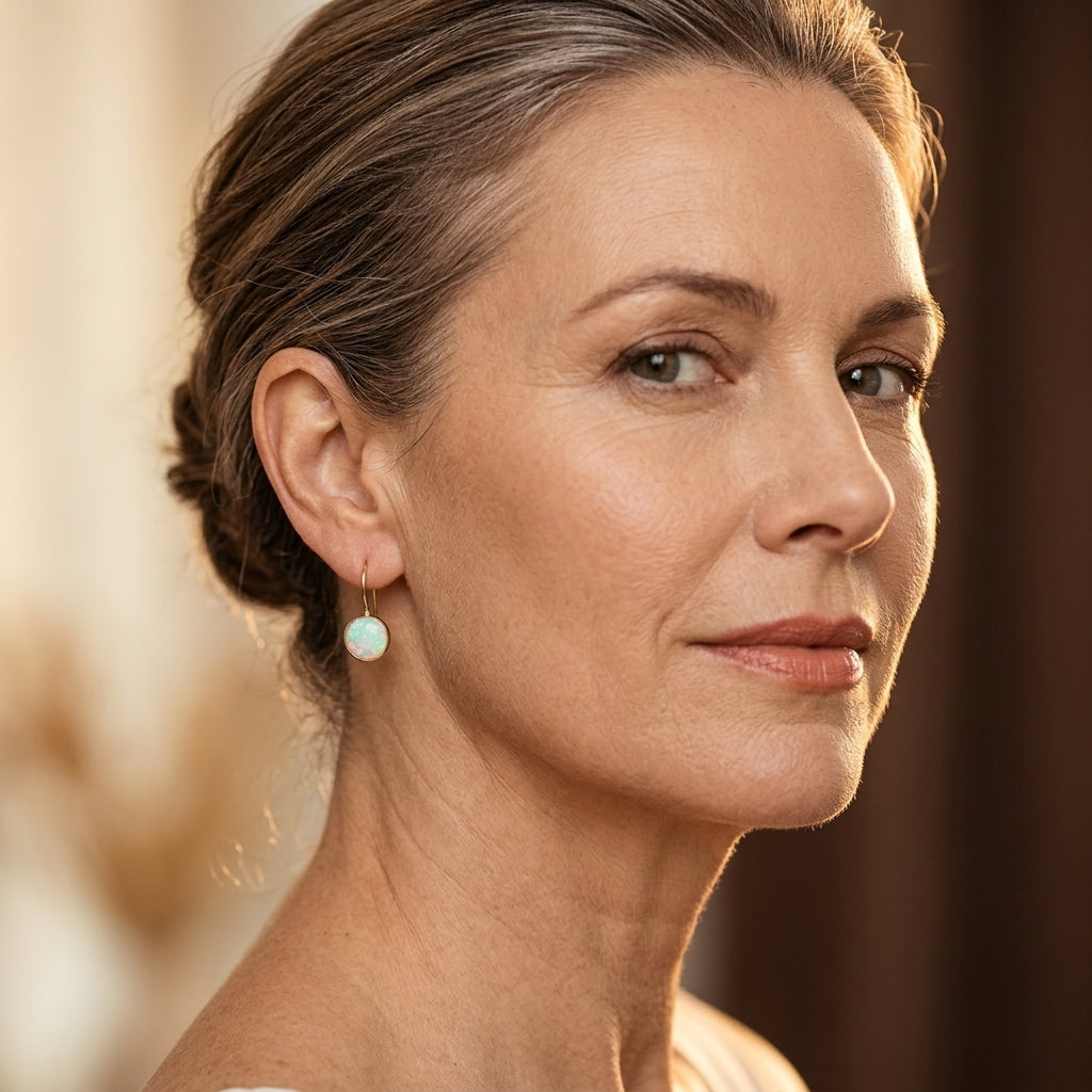 Antikke Opal Glow Øreringe | Guld
