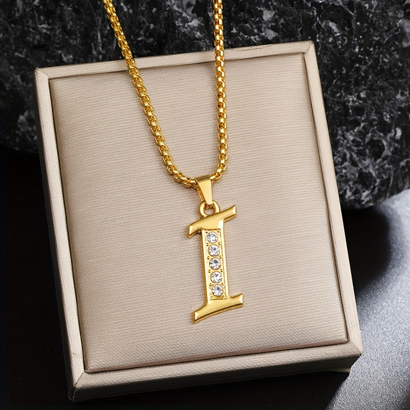 Krystal Accent Initial Halskæde | Guld