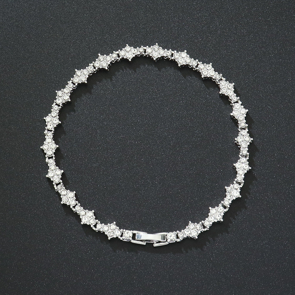 Klassisk Cluster Tennisarmbånd | Guld