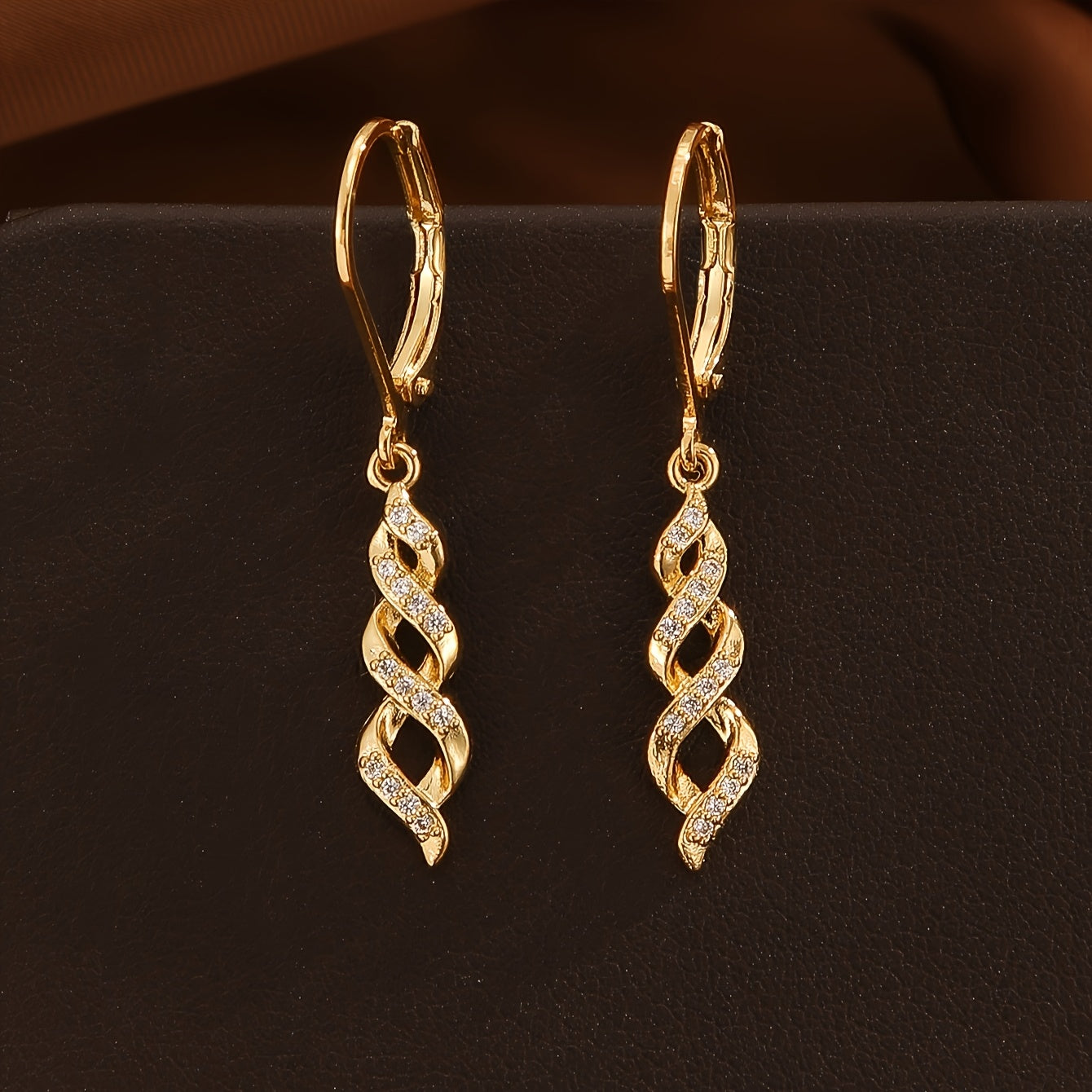 Shimmer Twist Ava Øreringe | Guld
