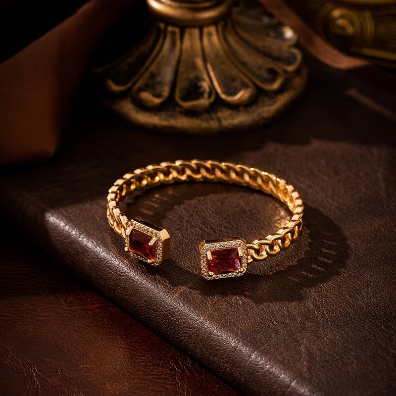 Veloria Ruby Åben Armbånd | Guld