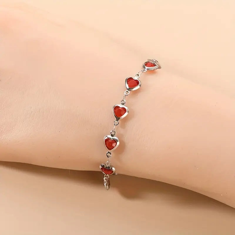 Ophelyra Garnetelle Armbånd | Hvidguld