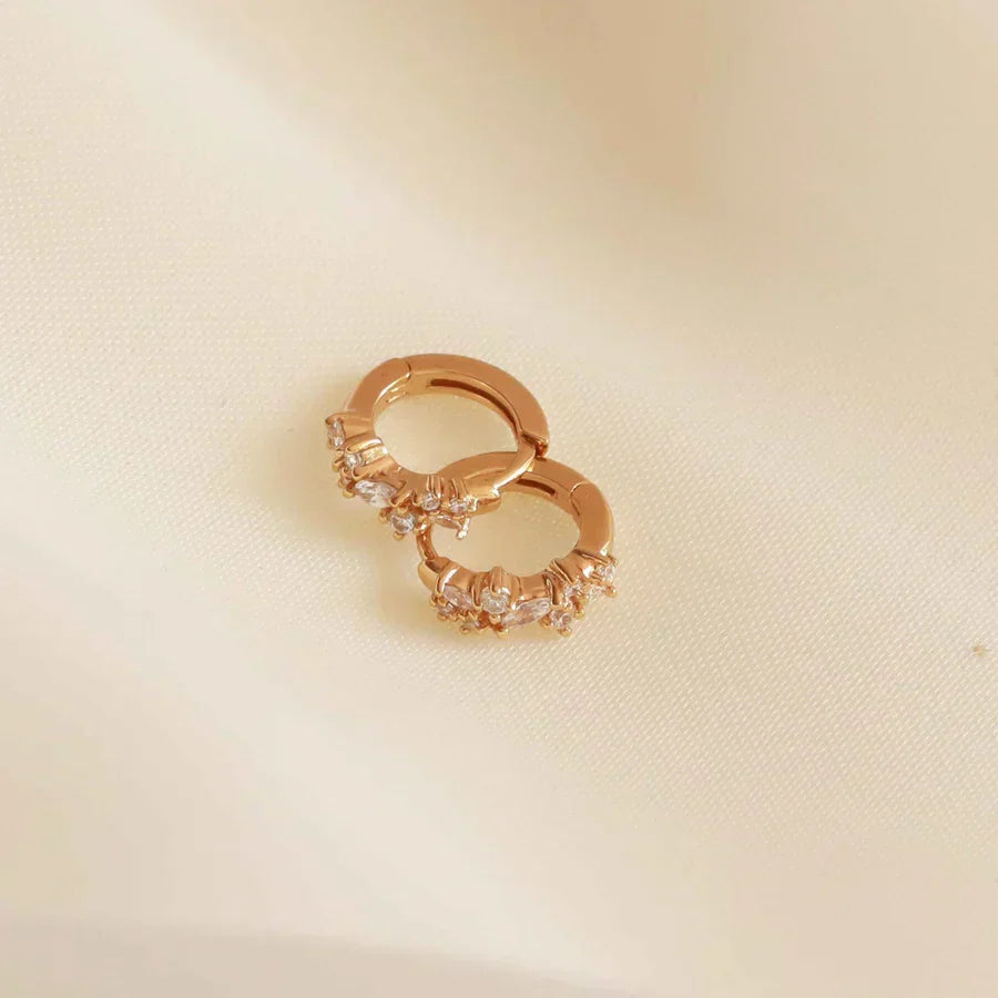 Krystal Cluster Huggies | Guld