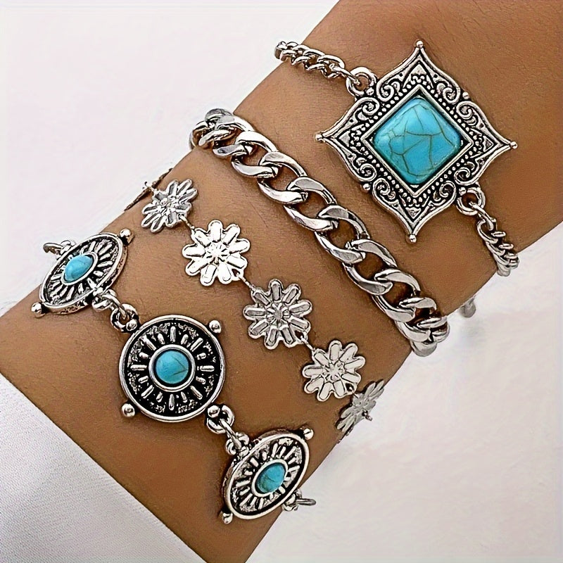Sky Stone Lagdelt Armbåndsæt | Hvidguld
