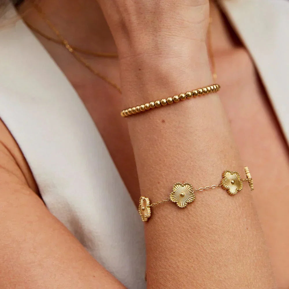 Florielle Bloom Charm Armbånd | Guld