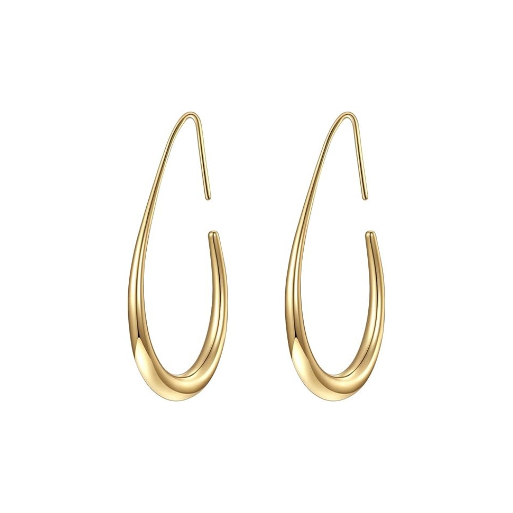 Solbelyste Hoopøreringe | Guld