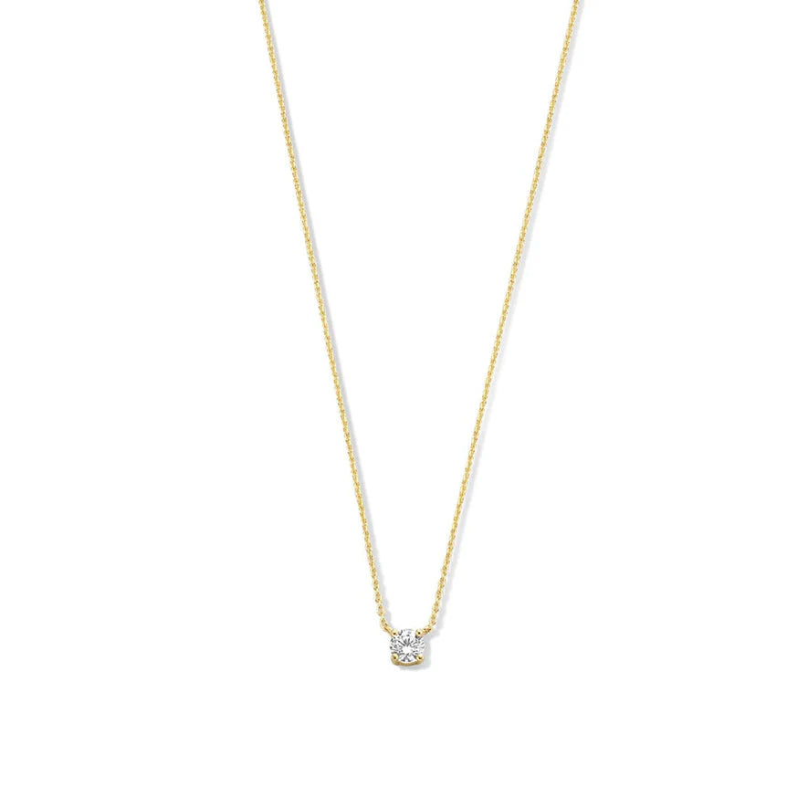 Cléa Moissanite Sten Halskæde | Guld