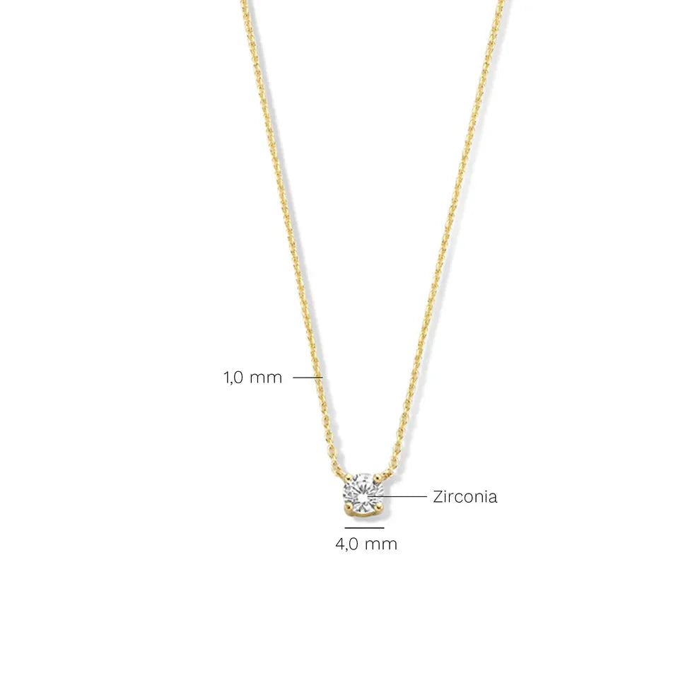 Cléa Moissanite Sten Halskæde | Guld
