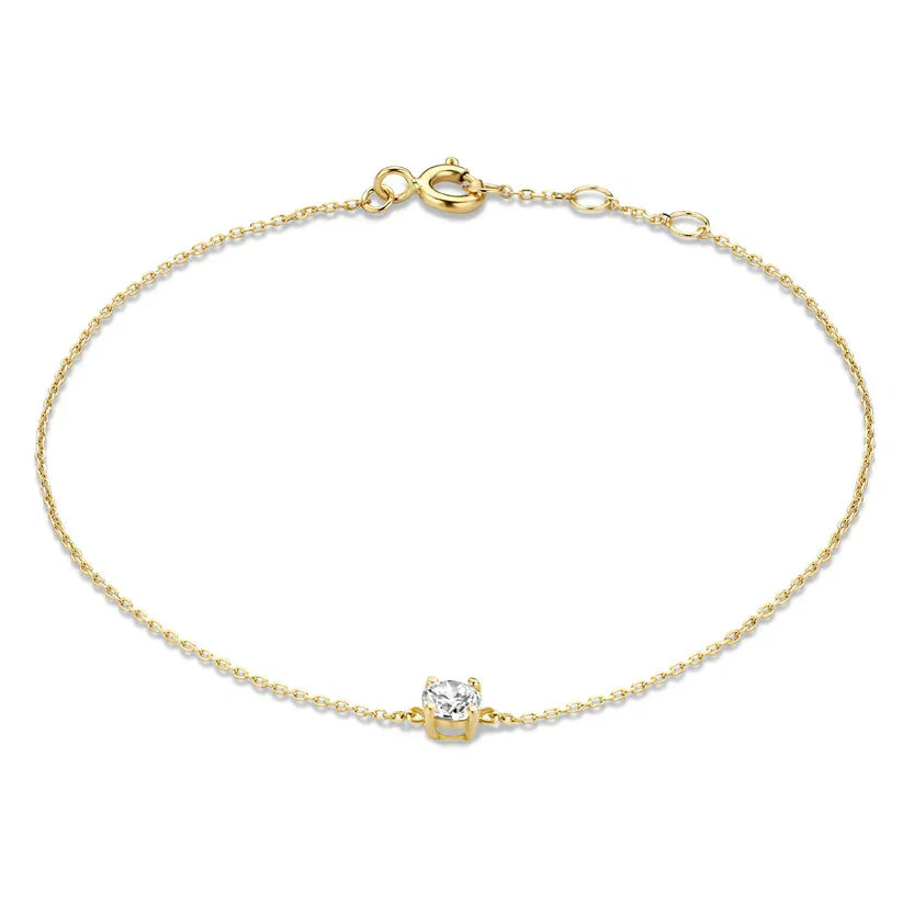 Cléa Moissanite Stenarmbånd | Guld
