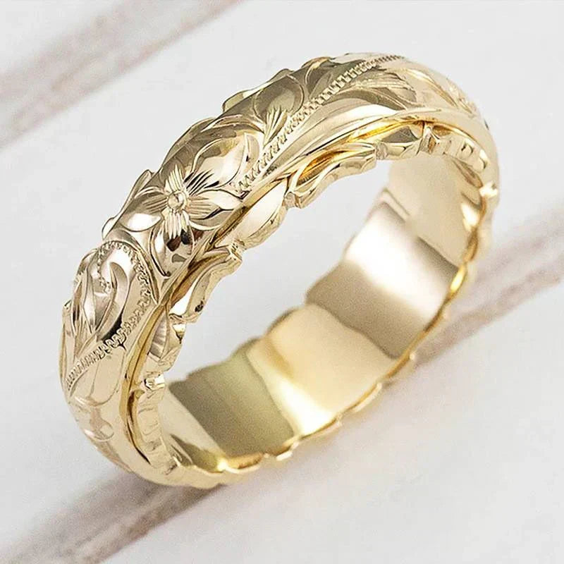 Antik Guld Blomster Ring | Guld