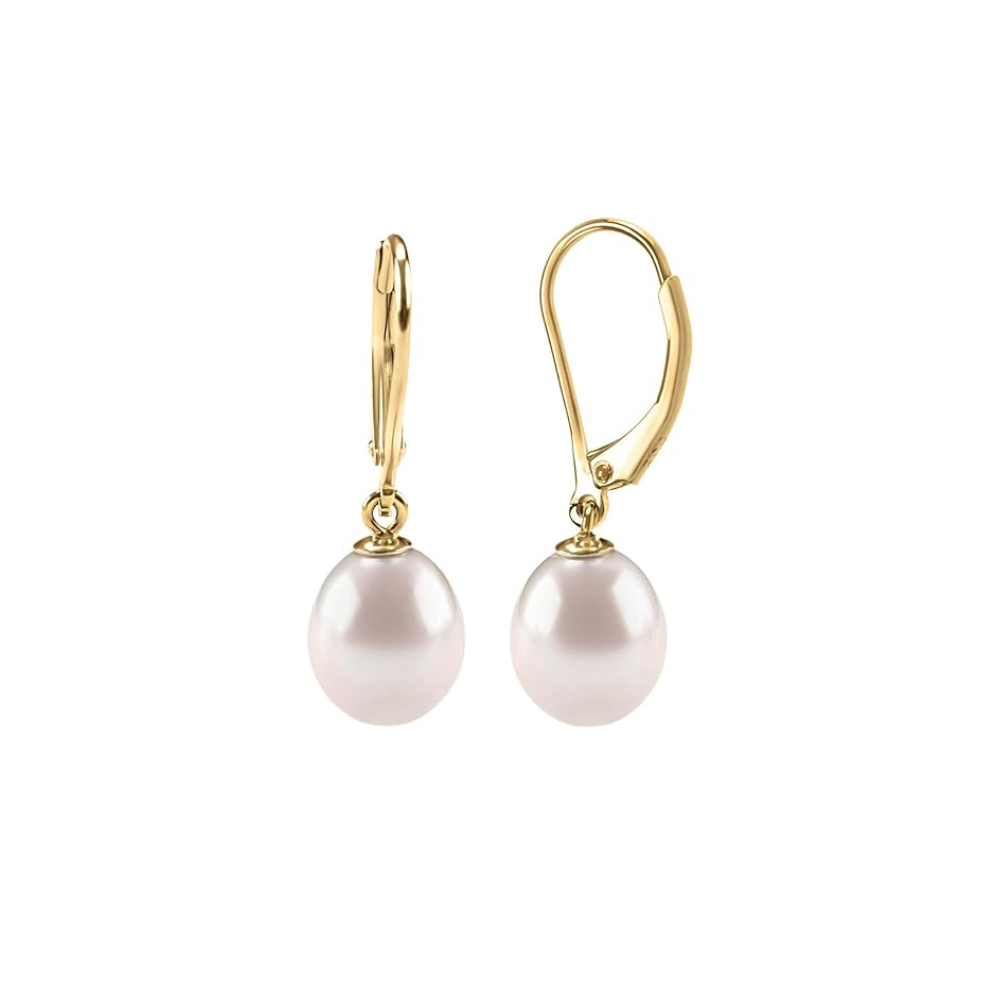 Perle Dangle Øreringe | Guld